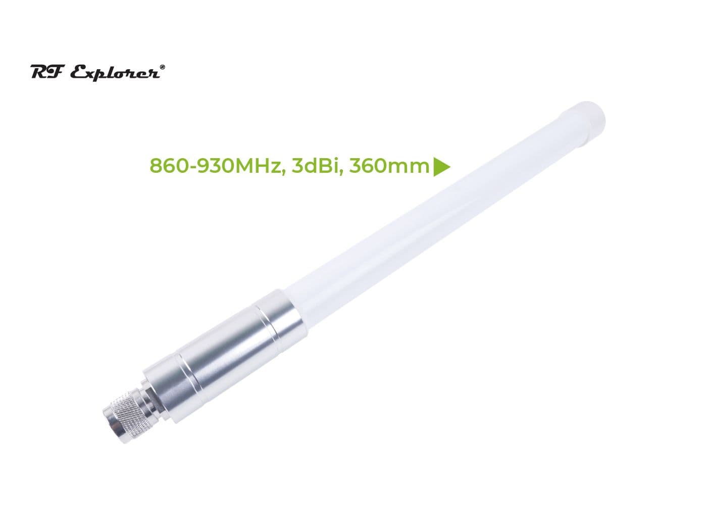 RF Explorer antena 868MHz 3dBi + podstawa biurkowa np. do Meshcore, Meshtastic, LoRaWAN, Helium, ISM 868, wodomierze, bramy, czujniki - długość 36cm
