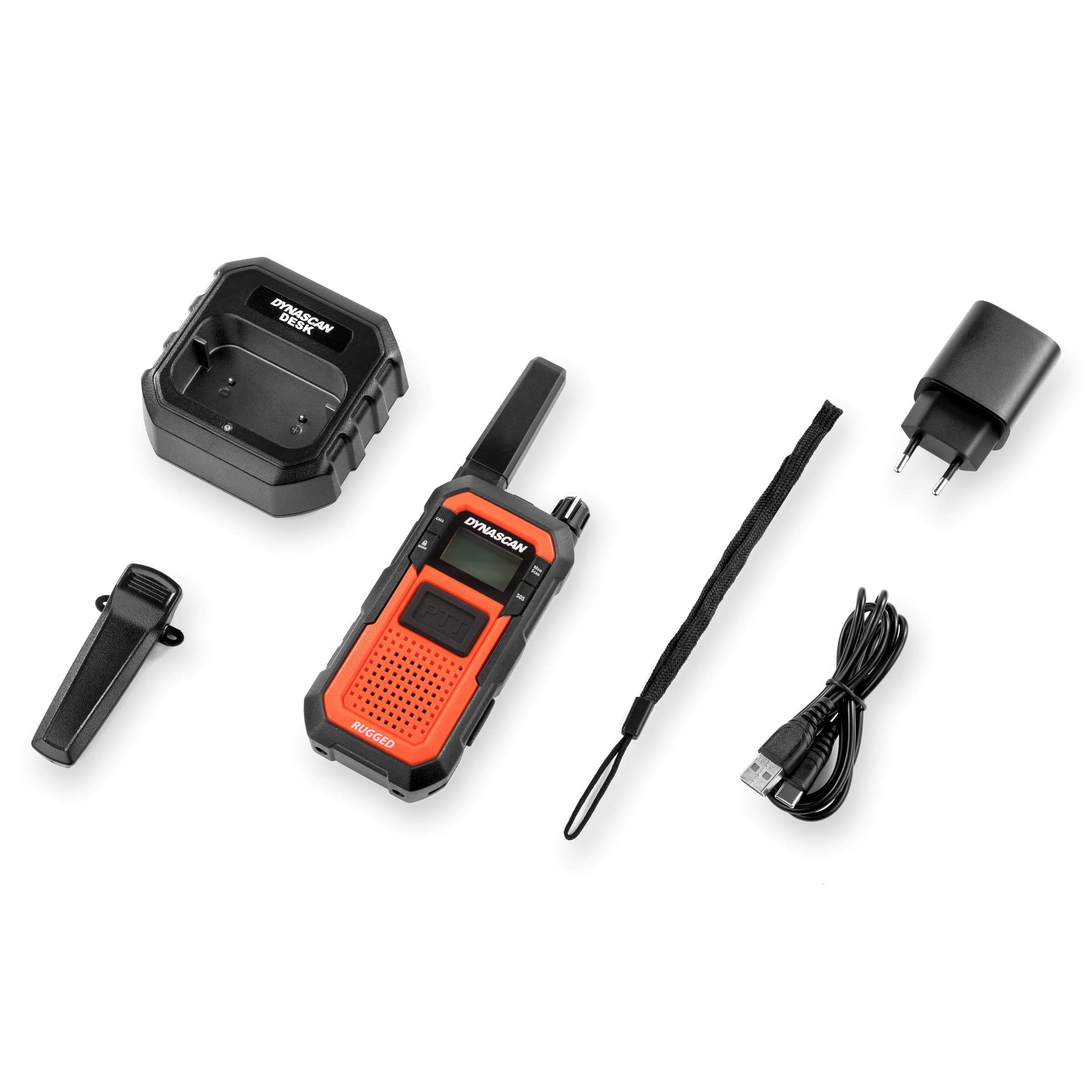 DYNASCAN RUGGED wytrzymała krótkofalówka na budowę - walkie talkie PMR, wodoodporność IP67, USB-C, 3 lata gwarancji