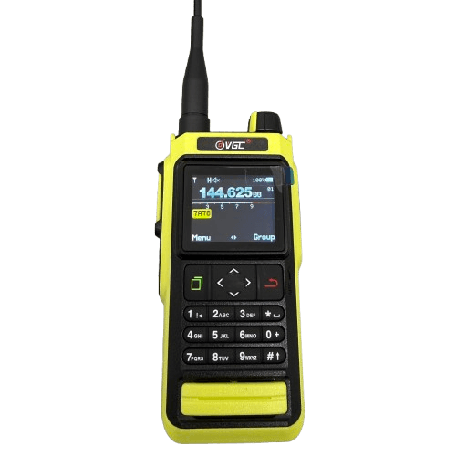 VGC VERO VR-N76 GREEN NEON radiotelefon ręczny VHF/UHF moc 7W z GPS, APRS / BSS, IP67, radio FM, bluetooth, odsłuch airband