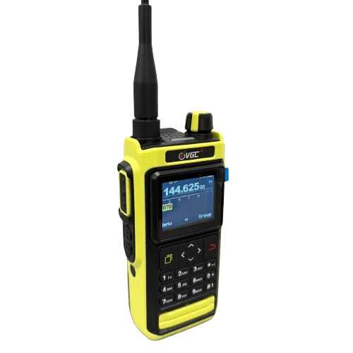 VGC VERO VR-N76 GREEN NEON radiotelefon ręczny VHF/UHF moc 7W z GPS, APRS / BSS, IP67, radio FM, bluetooth, odsłuch airband