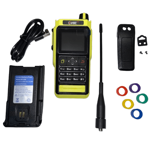 VGC VERO VR-N76 GREEN NEON radiotelefon ręczny VHF/UHF moc 7W z GPS, APRS / BSS, IP67, radio FM, bluetooth, odsłuch airband