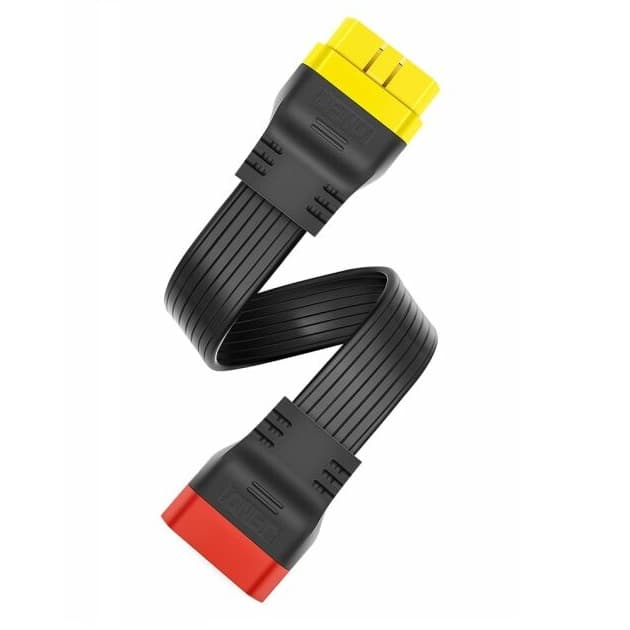 JFIND płaski przedłużacz serwisowy OBD-II 36 cm gniazdo/wtyk OBD-2 16-pin superjakość kabel 16-żyłowy np. do interfejsów diagnostycznych, GPS