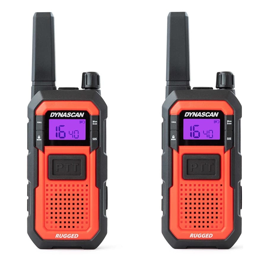 DYNASCAN RUGGED KOMPLET 2szt. wytrzymałe krótkofalówki na budowę - walkie talkie PMR, wodoodporność IP67, USB-C, 3 lata gwarancji