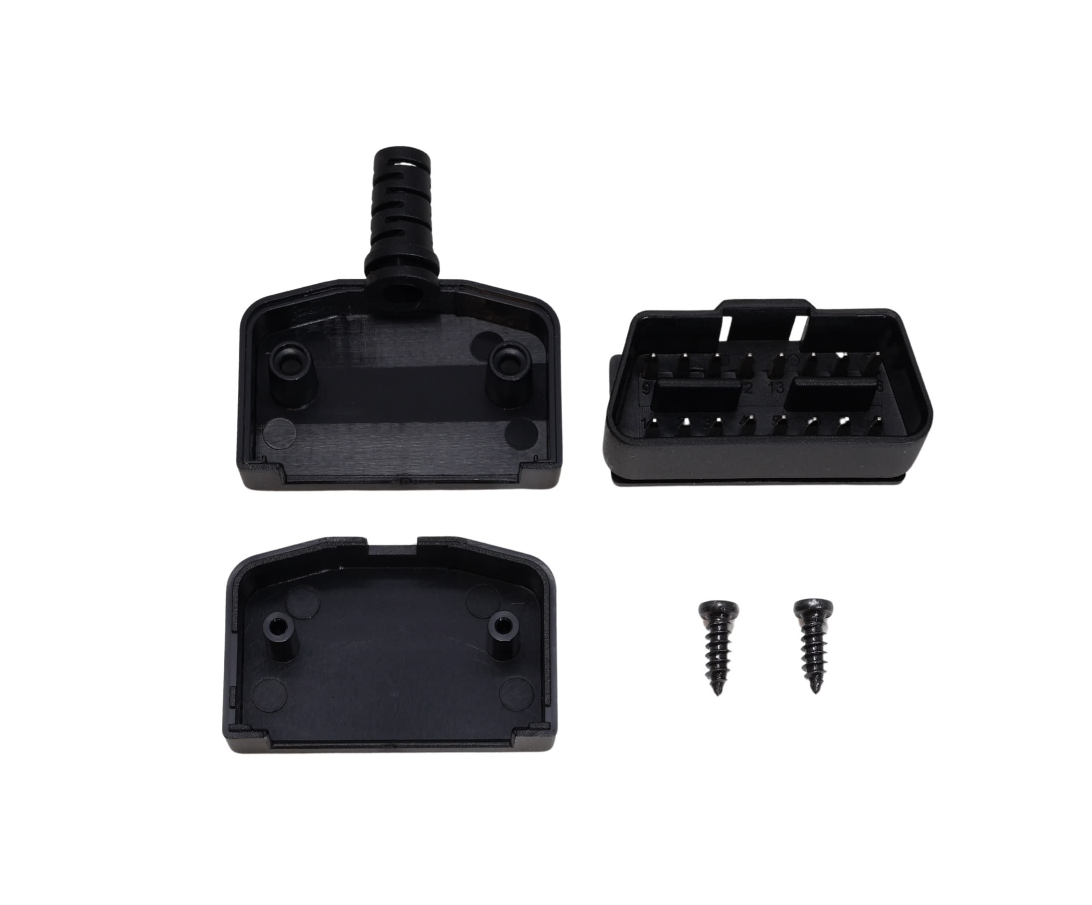 Wtyk OBD-2 prosty 12V 24V 16-pin krótki np. do interfejsów diagnostycznych, lokalizatorów GPS (wtyk OBD-II męski)