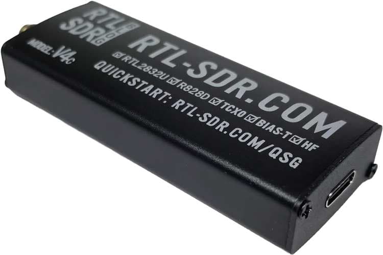 RTL-SDR RTL2832U DVB-T V4-C USB-C odbiornik SDR szerokopasmowy 500kHz - 1766MHz (100% oryginał) *najnowsza wersja z USB-C*