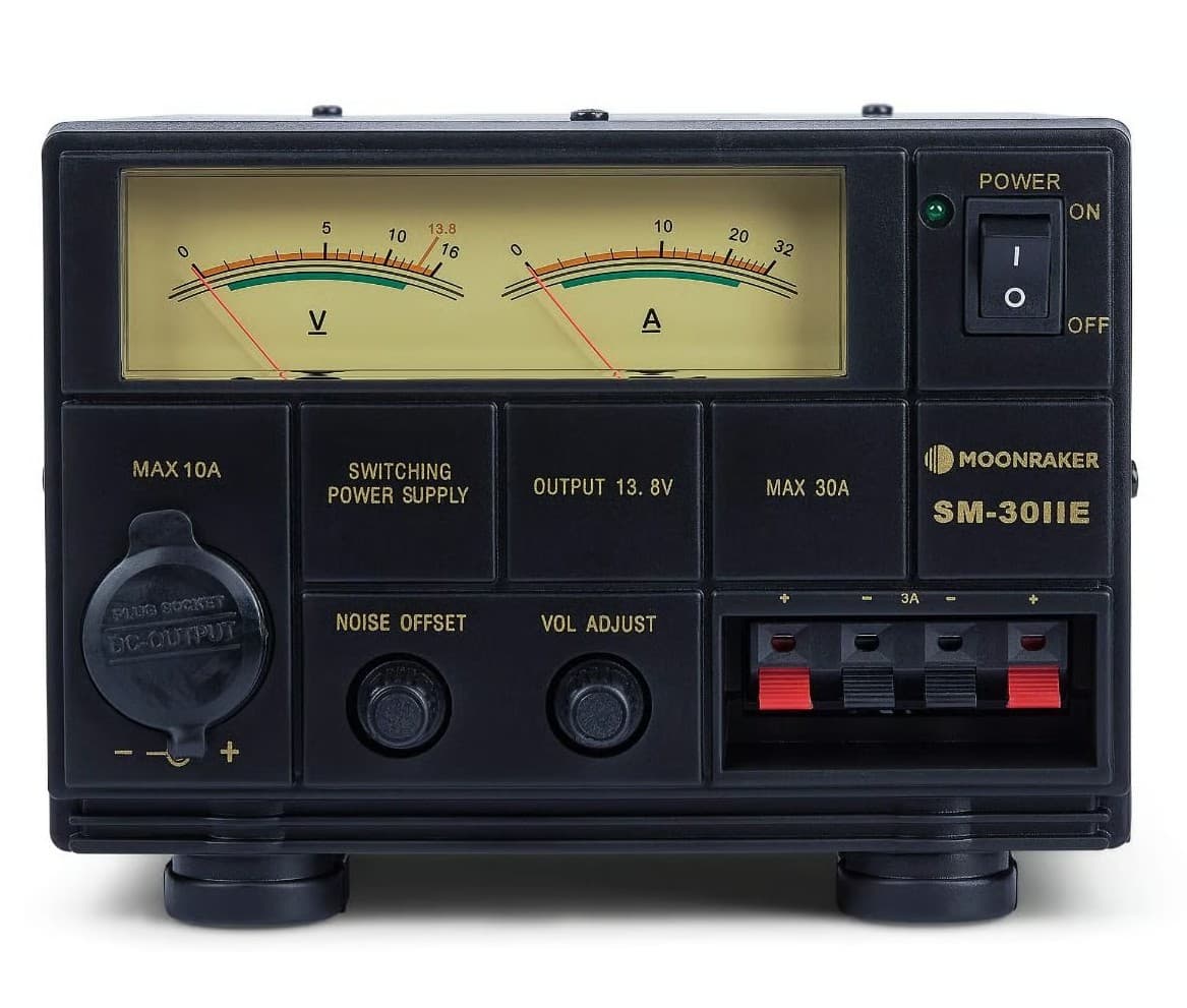 MOONRAKER SM-30IIE zasilacz impulsowy 30A regulacja napięcia 9-15V, wskaźniki V/A