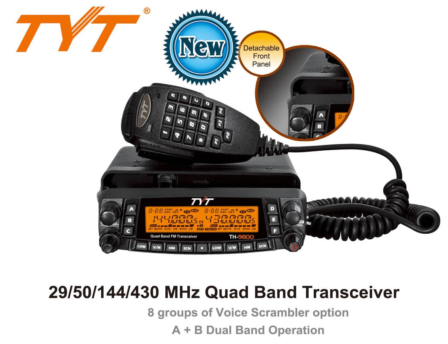 TYT TH-9800 PLUS quadbander radio amatorskie 10m/6m/2m/70cm + AIRBAND - moc 50W - PEŁNA POLSKA INSTRUKCJA OBSŁUGI