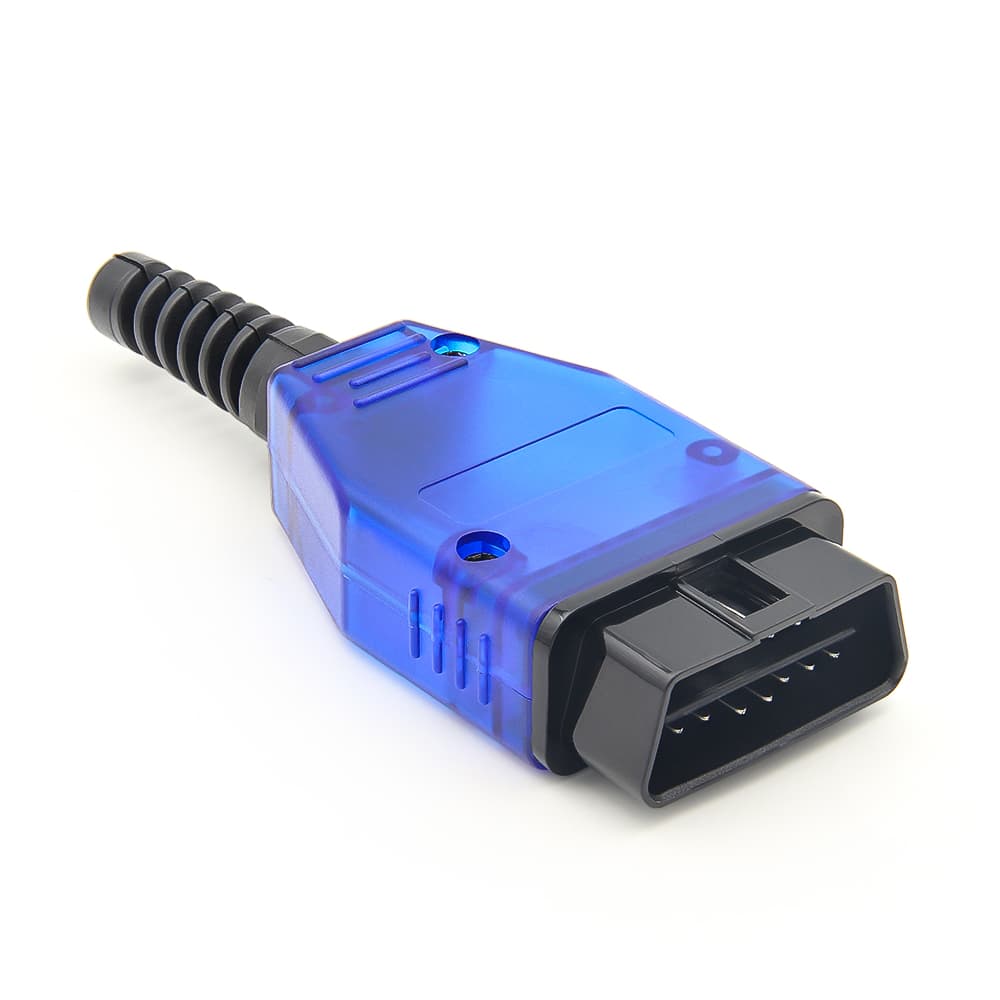 Wtyk OBD-2 12V prosty 16-pin z PCB np. do samochodowych interfejsów diagnostycznych, lokalizatorów GPS (OBD-II)