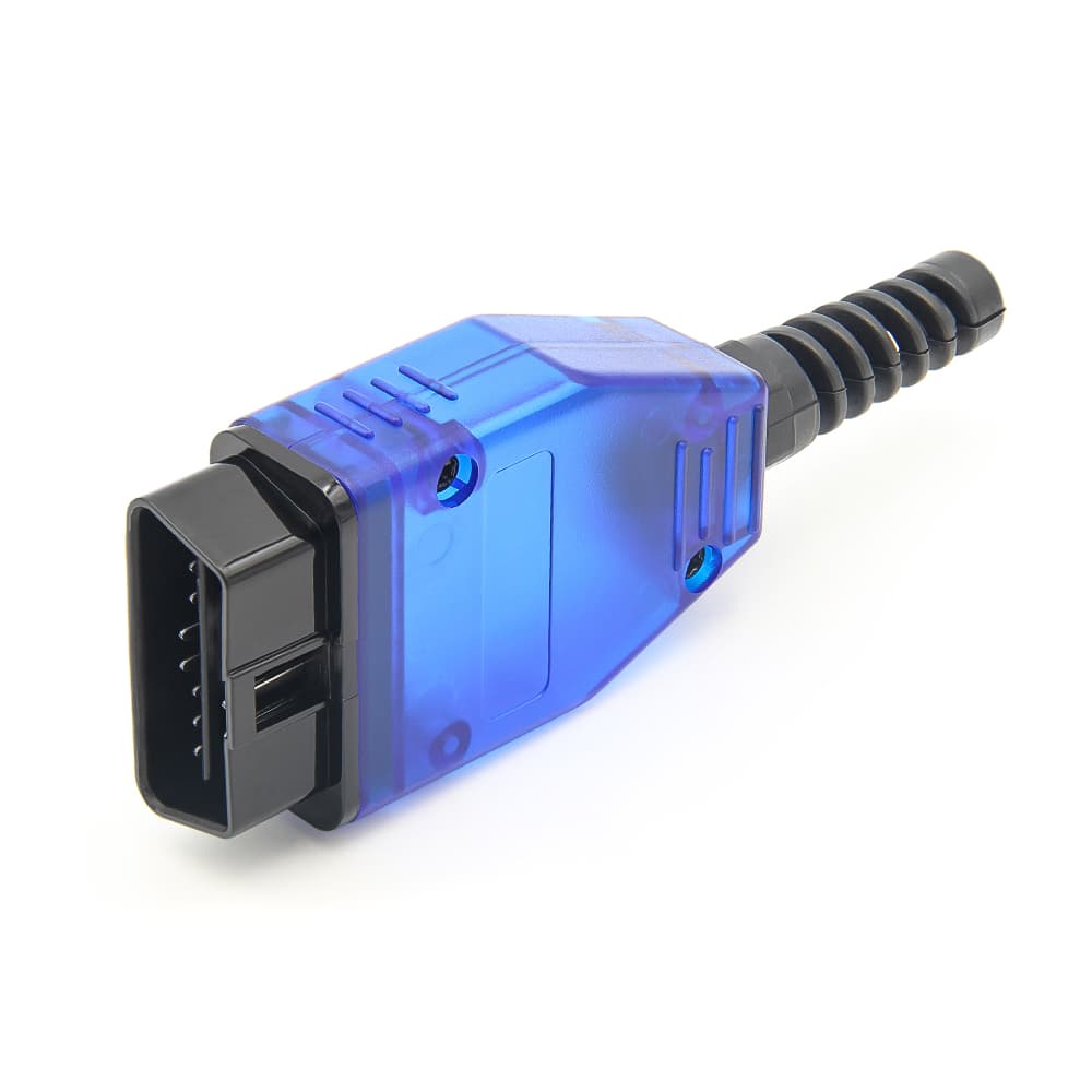 Wtyk OBD-2 12V prosty 16-pin z PCB np. do samochodowych interfejsów diagnostycznych, lokalizatorów GPS (OBD-II)