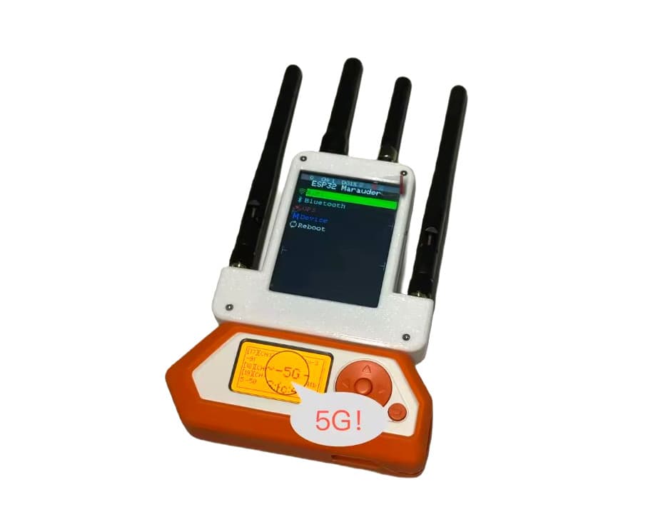 OpenSourceSDRLab moduł WiFi ESP32-C5 2.4/5GHz + 433MHz + GPS, oprogramowanie Marauder, 4 anteny - zaawansowana płytka rozszerzająca do Flipper Zero