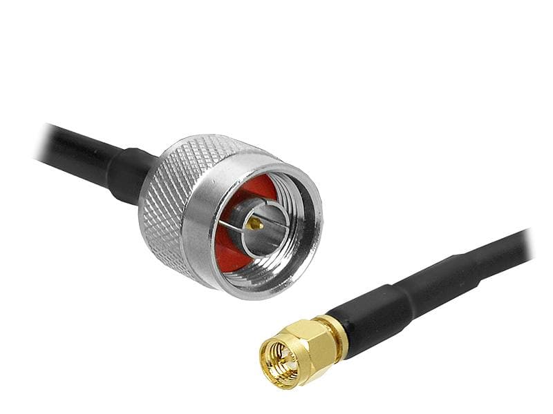 Kabel niskostratny H-155 długość 5m + zamontowane wtyki N / SMA (okablowanie H155 do anten HF / VHF / UHF / skanery SDR / LTE / WLAN)