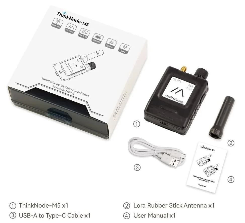 ThinkNode M5 Pro GPS node Meshtastic Meshcore LoRa Mesh 868MHz ESP32-S3 E-Ink 1,54”
