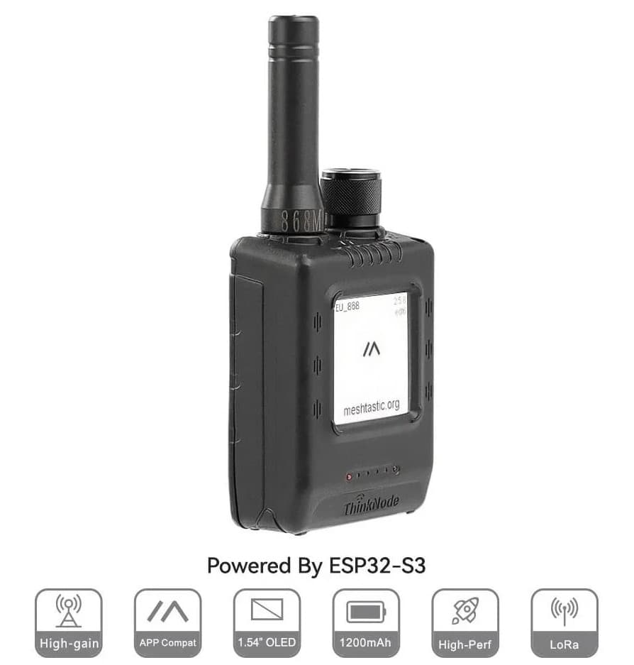 ThinkNode M5 Pro GPS node Meshtastic Meshcore LoRa Mesh 868MHz ESP32-S3 E-Ink 1,54”