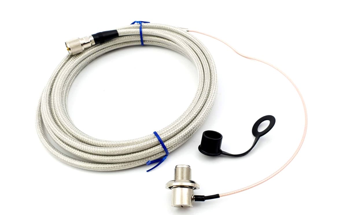 Okablowanie Nagoya RC-5MS - supercienki kabel 35cm + niskostratny 465cm (stopka PL + 5m kabla, wtyk PL-259 do radia) np. do Diamond NR 770