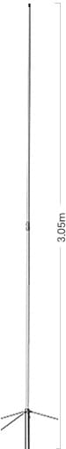 Diamond X6000 antena pionowa na pasma amatorskie 2m/70cm/23cm - długość 305cm