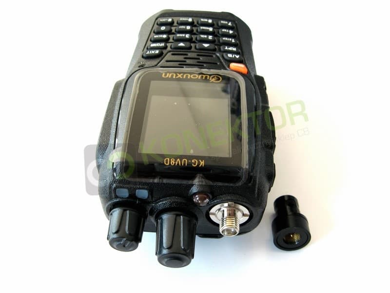 Adapter przejściówka SMA-M (męskie) / BNC żeńskie Radiora (czarny i estetyczny) - do skanerów, SDR, Wouxun KG-UV8D, Wouxun KG-UV9D, TYT, SDRPlay