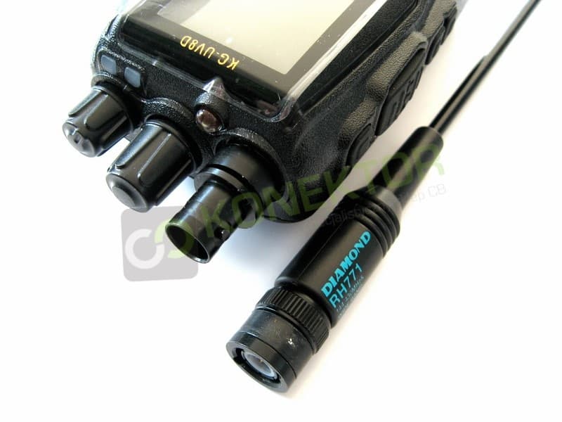 Adapter przejściówka SMA-M (męskie) / BNC żeńskie Radiora (czarny i estetyczny) - do skanerów, SDR, Wouxun KG-UV8D, Wouxun KG-UV9D, TYT, SDRPlay