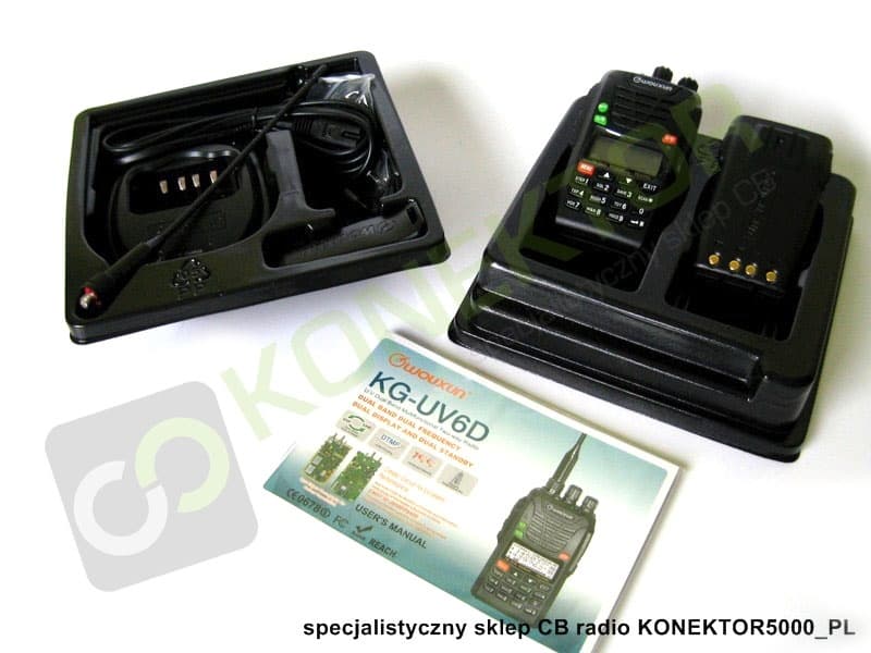 Wouxun KG-UV6D EXPORT duobander VHF/UHF rozblokowany 136-174MHz 400-500MHz