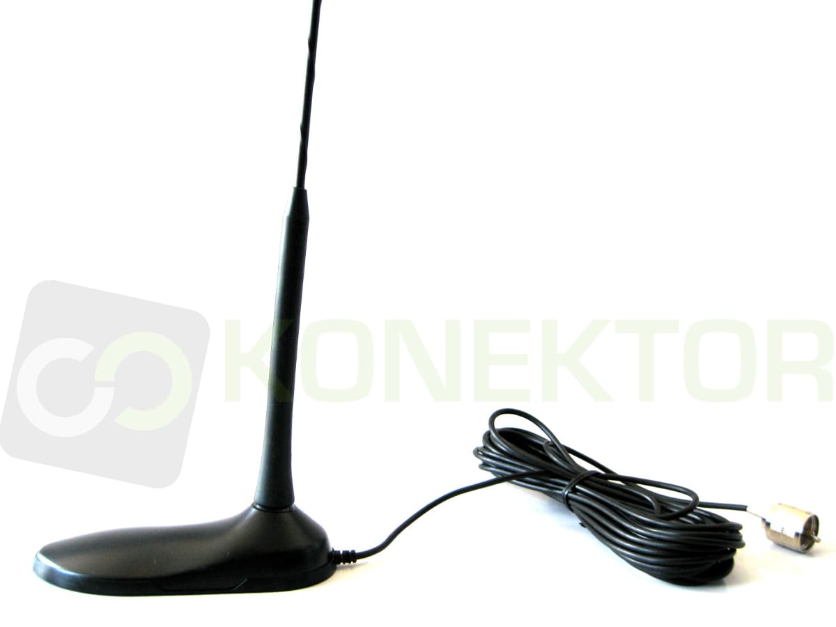 TEAM TORNADO MAG dł. 45cm Dyskretna antena VHF/UHF na podstawie magnetycznej (144/430MHz)