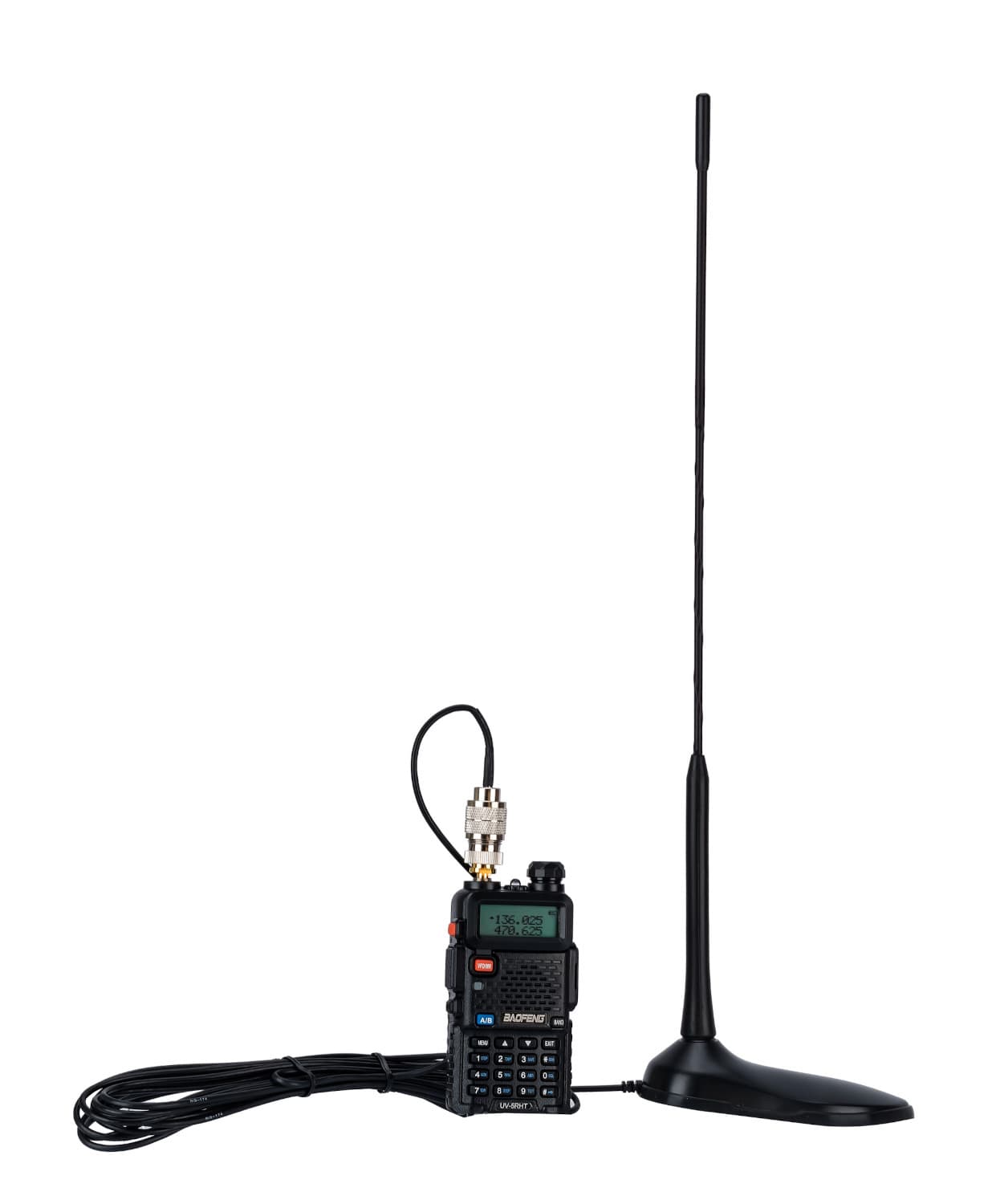 TEAM TORNADO MAG dł. 45cm Dyskretna antena VHF/UHF na podstawie magnetycznej (144/430MHz)