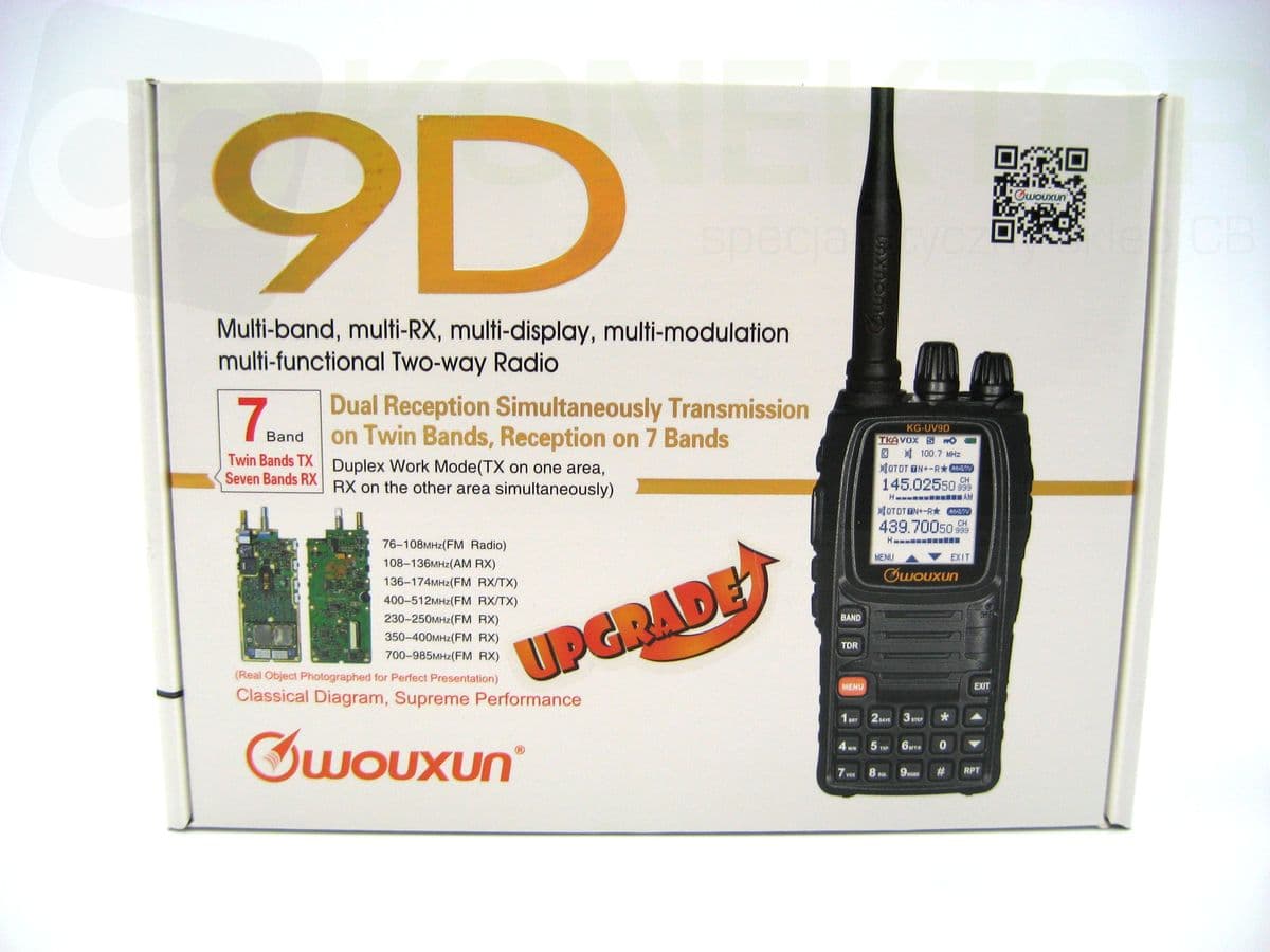 Wouxun KG-UV9D Plus - duobander VHF/UHF (136-174MHz/400-512MHz) + odbiornik 7-pasmowy (76-985MHz) m.in. AIRBAND