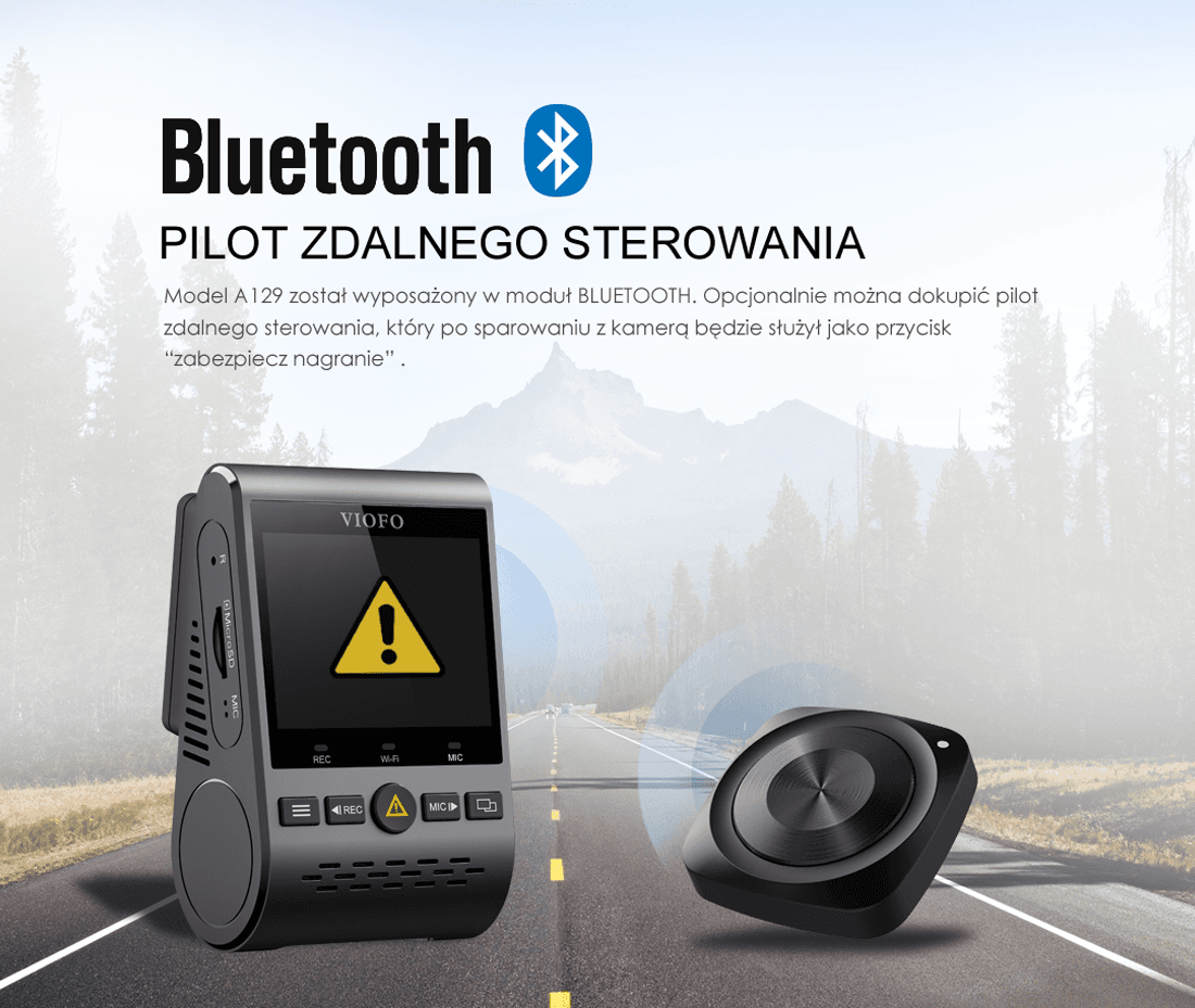 Viofo A129-G Duo dyskretna kamera samochodowa przód + tył Full HD 1080p GPS, Sony Starvis, G-sensor, mikrofon, Wi-Fi, BT - Łódź, Zbąszyńska 2