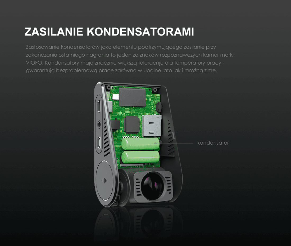 Viofo A129-G Duo dyskretna kamera samochodowa przód + tył Full HD 1080p GPS, Sony Starvis, G-sensor, mikrofon, Wi-Fi, BT - Łódź, Zbąszyńska 2