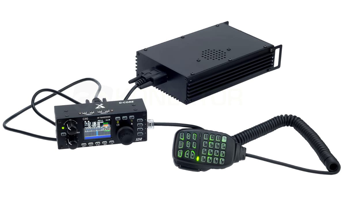XIEGU G90 radiotelefon amatorski HF 20W, SDR, ATU, kolorowy wyświetlacz, wodospad