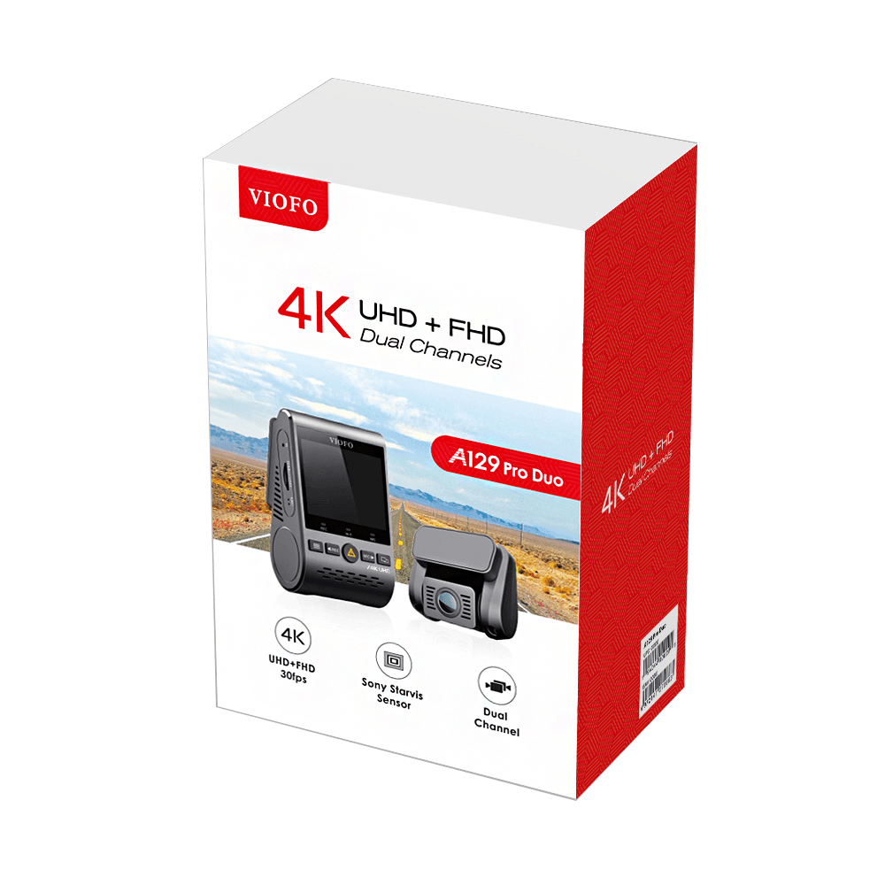 Viofo A129 PRO Duo-G dyskretna kamera samochodowa przód 4K + tył Full HD GPS, Sony Starvis, G-sensor, mikrofon, Wi-Fi, BT - Łódź, Zbąszyńska 2