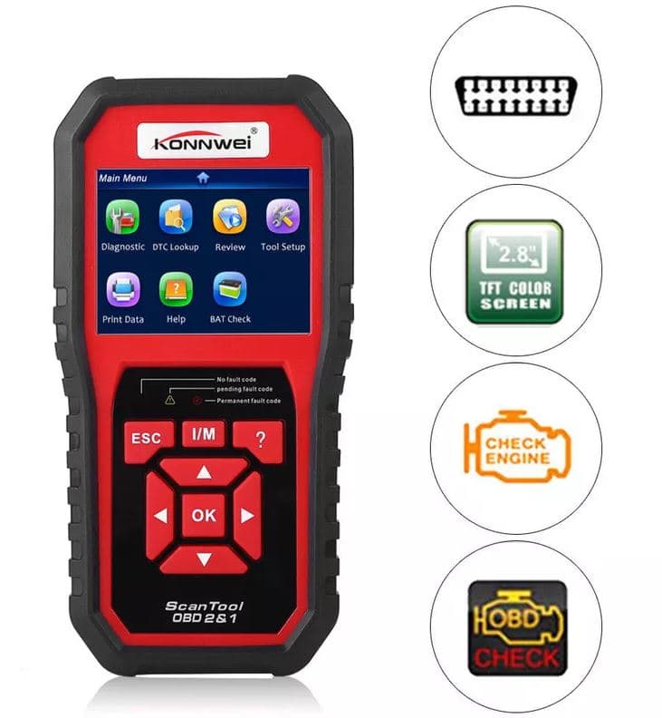 KONNWEI KW850 skaner diagnostyczny OBD-2 - odczyt i kasowanie błędów komputera - uniwersalny do wszystkich marek aut - Łódź, Zbąszyńska 2