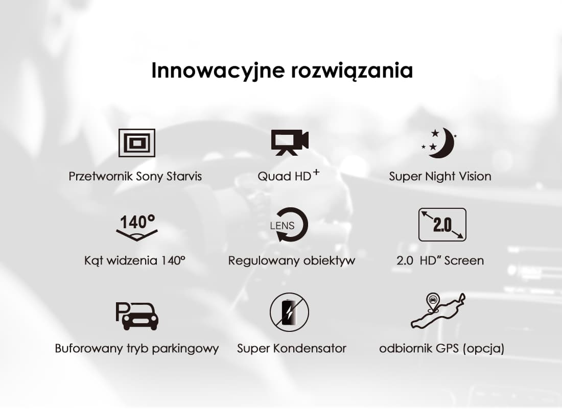 VIOFO A119 V3 dyskretna kamera samochodowa Quad HD+ 1440p 60/30 FPS, Sony Starvis, G-sensor, mikrofon - Łódź, Zbąszyńska 2