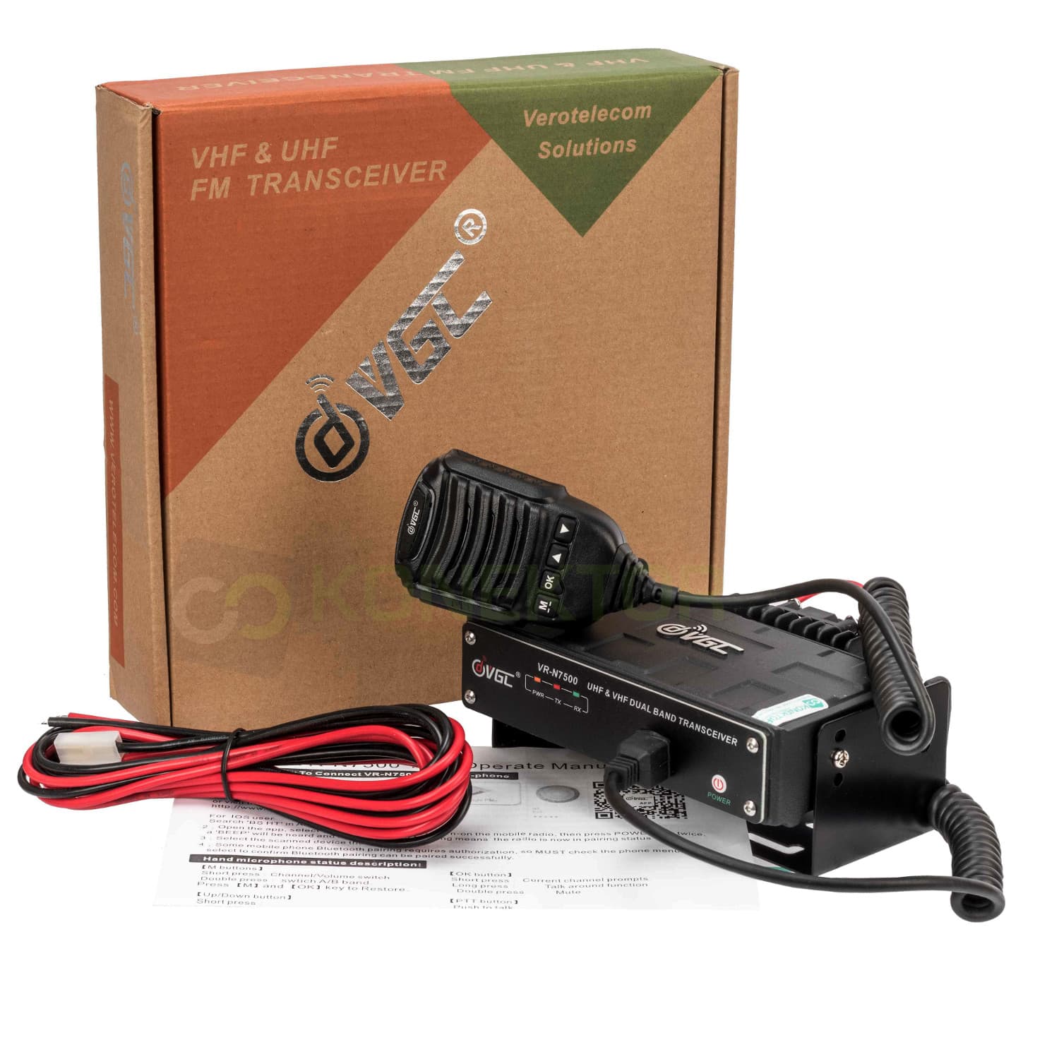 VGC VERO VR-N7500 nowoczesny kompaktowy radiotelefon VHF/UHF 50W, APRS - sterowanie przez smartfon Android/Apple - POLSKA INSTRUKCJA