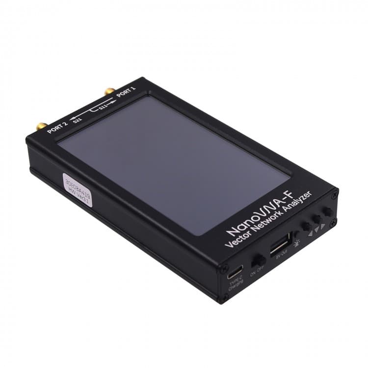 NanoVNA F + RF DEMO KIT analizator antenowy 50kHz - 1500MHz / duży dotykowy wyświetlacz 4.3", akumulator 5000mAh, płytka kalibracyjna, pełna polska instrukcja obsługi