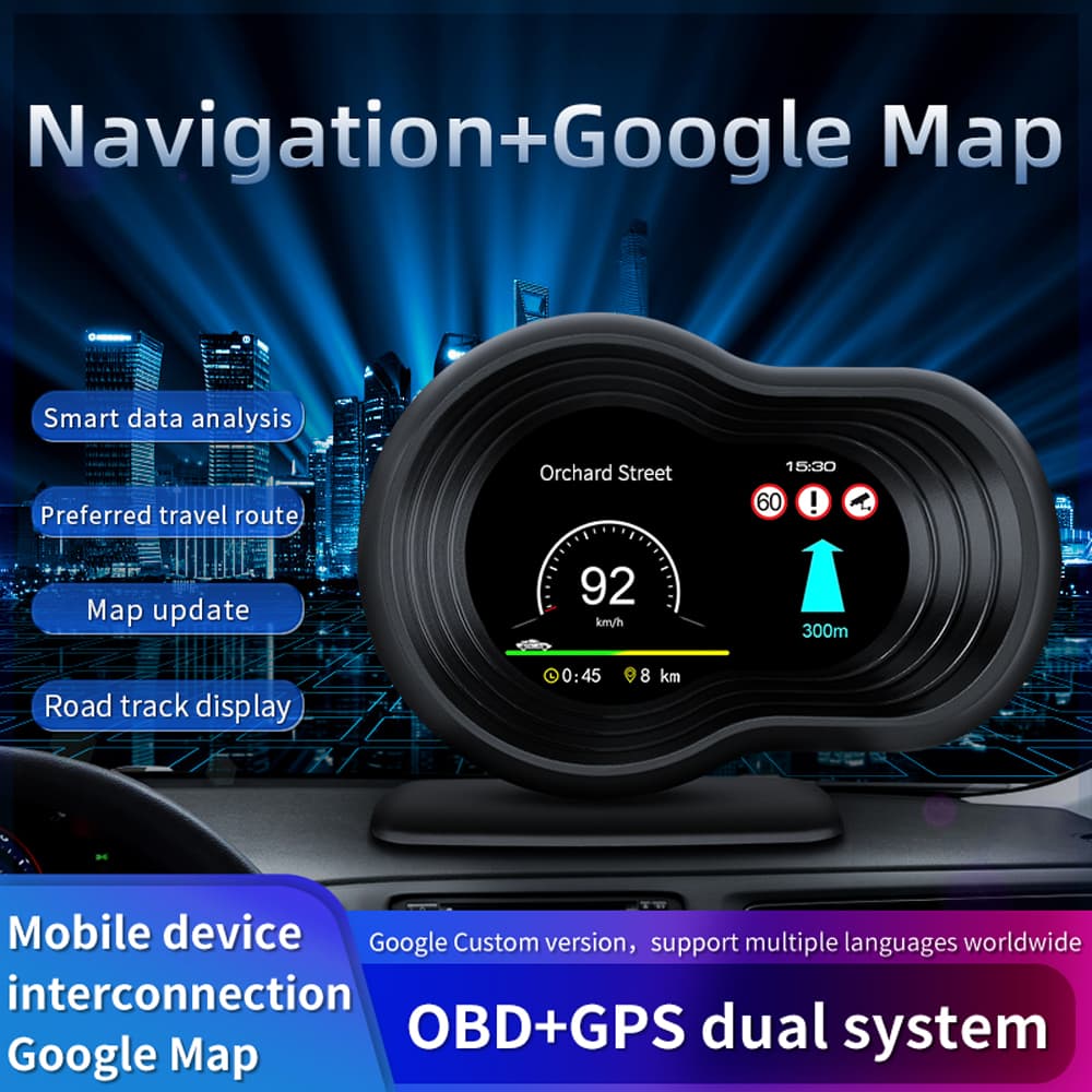 F9 Navigator Smart Digital Meter OBD-2/GPS wyświetlacz diagnostyczny np. doładowanie, temperatura oleju, obroty, pomiary, odczyt/kasowanie błędów ECU