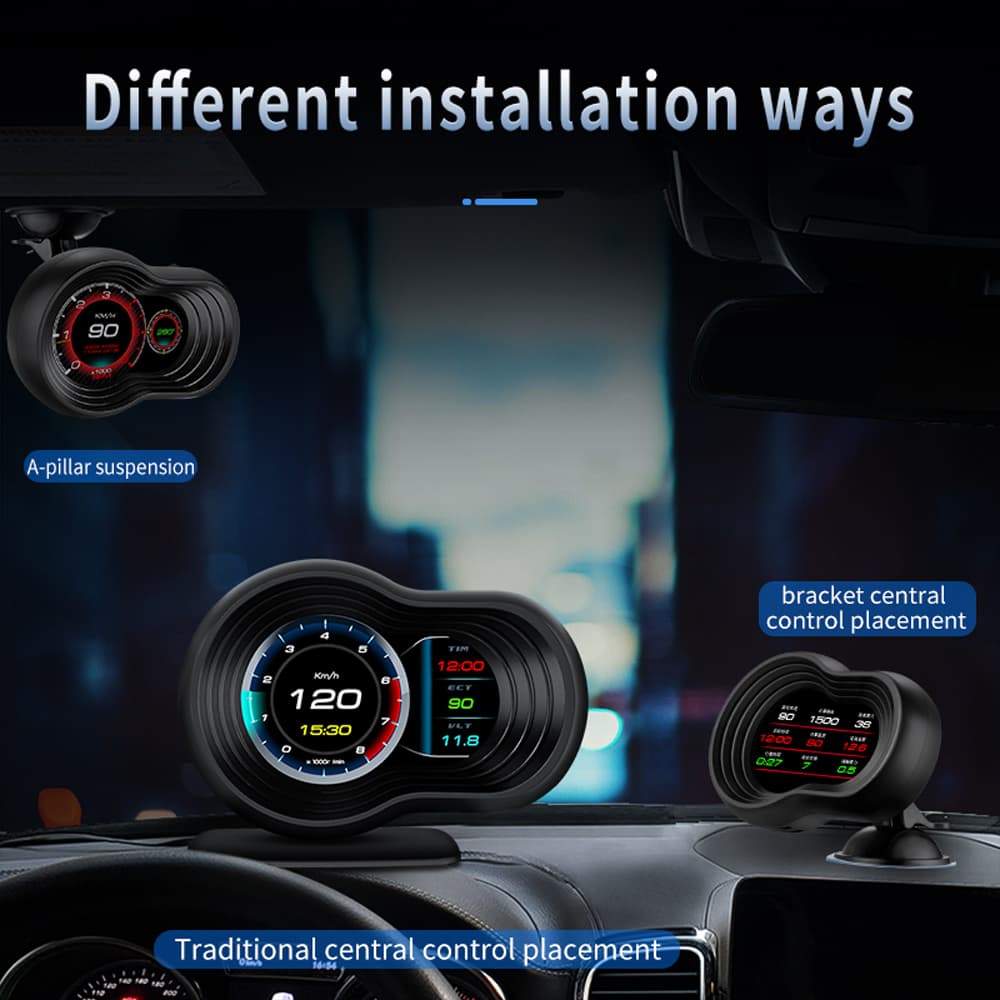 F9 Navigator Smart Digital Meter OBD-2/GPS wyświetlacz diagnostyczny np. doładowanie, temperatura oleju, obroty, pomiary, odczyt/kasowanie błędów ECU