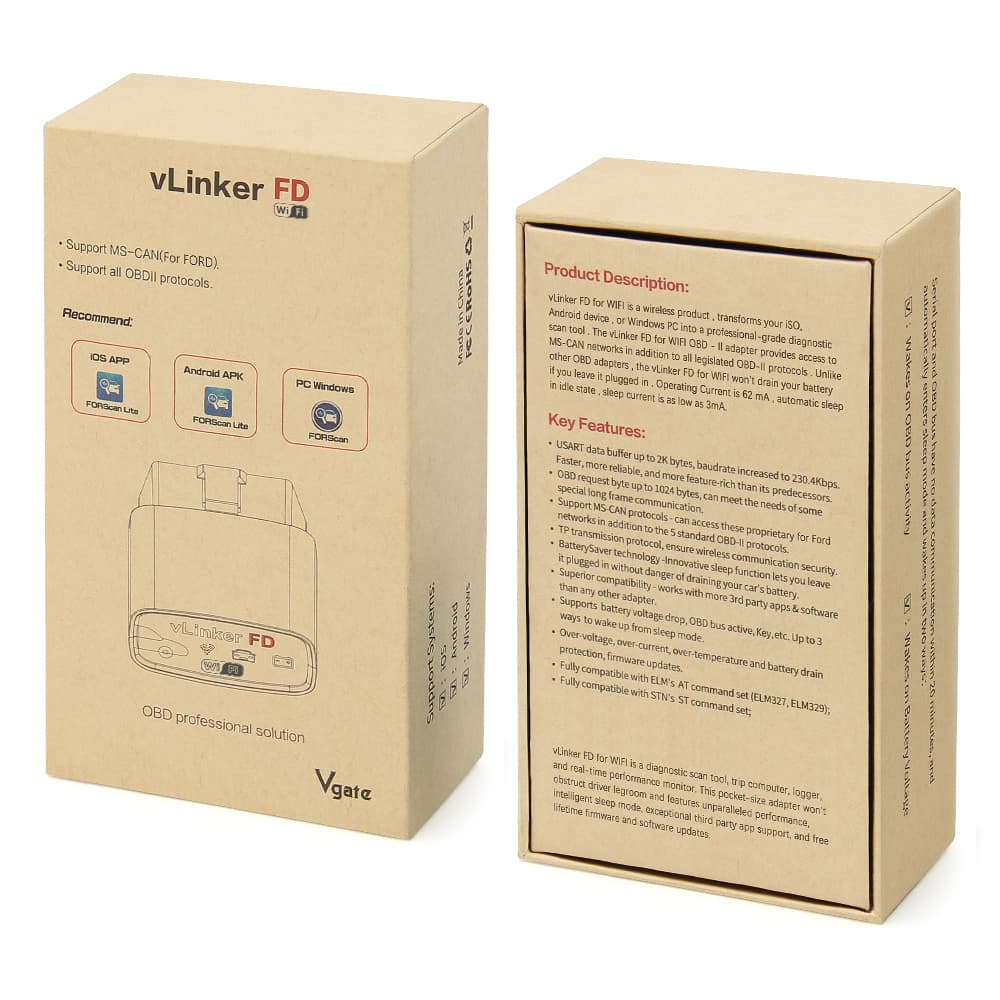 Vgate vLinker FD WIFI szybki interfejs diagnostyczny OBD-2 polecany do Ford, Mazda, Mercury, Lincoln (polecany do aplikacji FORScan) Łódź, Zbąszyńska 2
