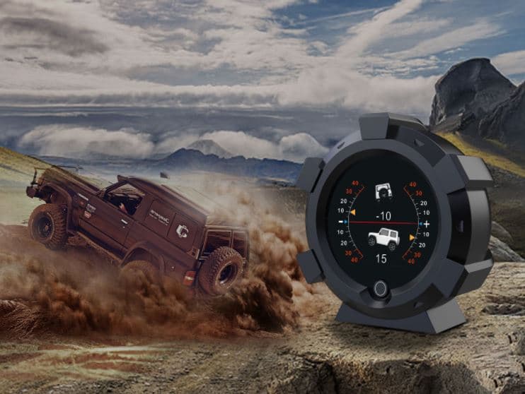 Autool X95 przechyłomierz, prędkościomierz, GPS, wskaźnik poziomu ładowania - wielofunkcyjny wyświetlacz samochodowy np. do off-road