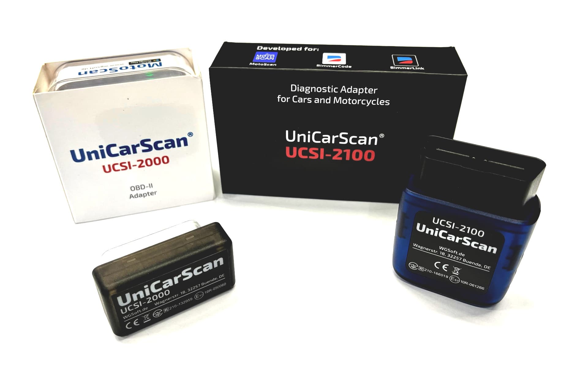 Interfejs diagnostyczny OBD-2 UniCarScan UCSI-2100 MOTOSCAN do motocykli BMW + adapter 10-PIN okrągły