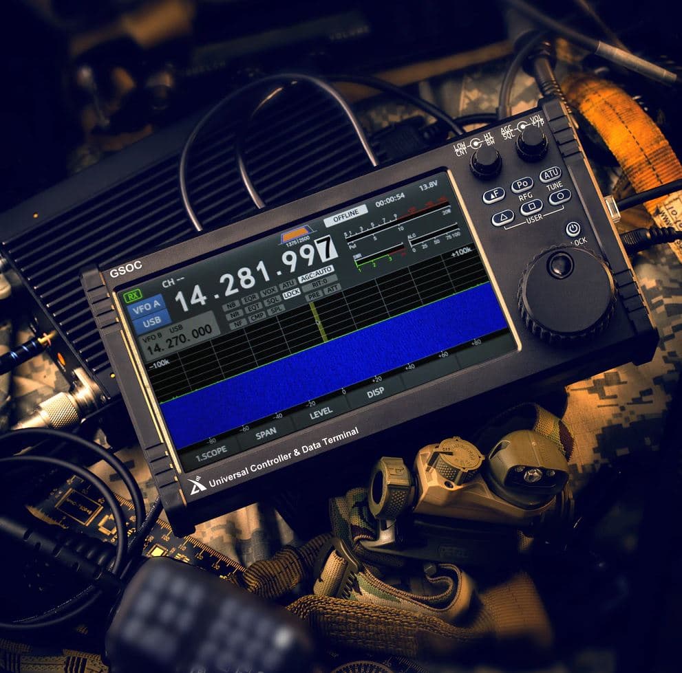 XIEGU G90 + GSOC radiotelefon amatorski HF 20W, SDR, ATU, kolorowy wyświetlacz, wodospad + panadapter