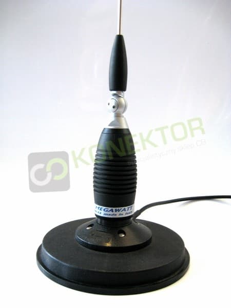 SIRIO MEGAWATT 4000 MAG 145 (magnes 16cm) Antena CB magnesowa 205cm dłuższy kabel 5m