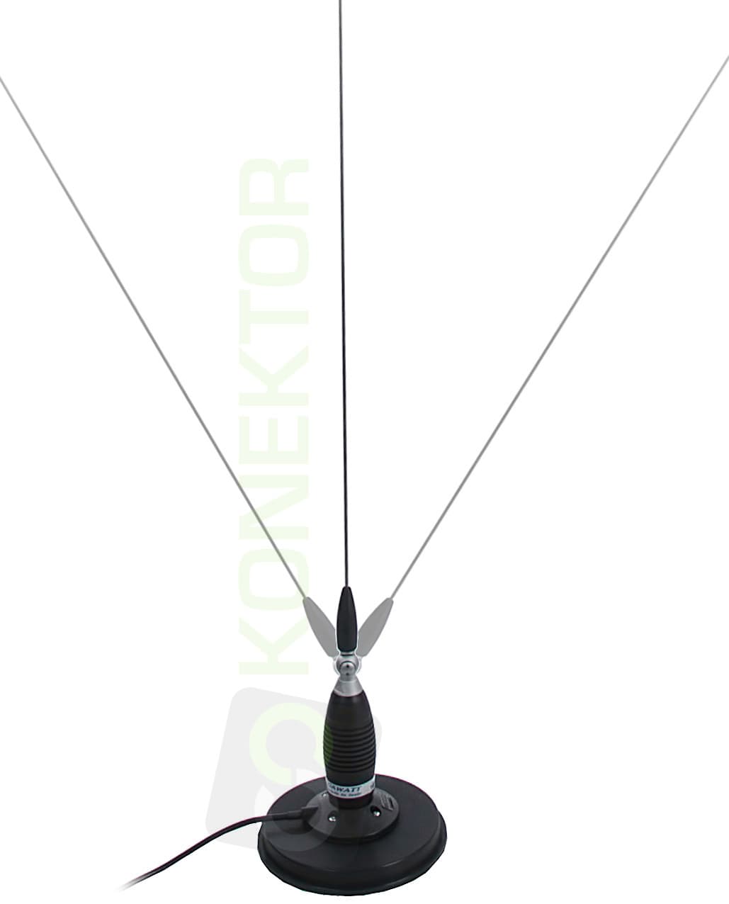 SIRIO MEGAWATT 4000 MAG 145 (magnes 16cm) Antena CB magnesowa 205cm dłuższy kabel 5m