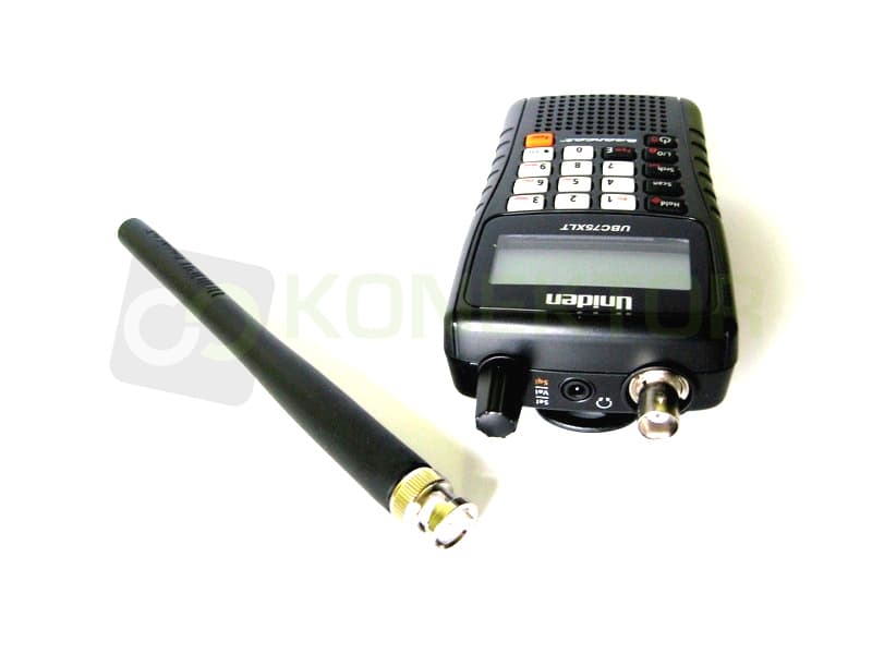Skaner UNIDEN UBC75XLT + antena teleskopowa 60cm Nagoya NA-707 BNC (CB radio, pasmo lotnicze, UHF, VHF) UBC 75 XLT