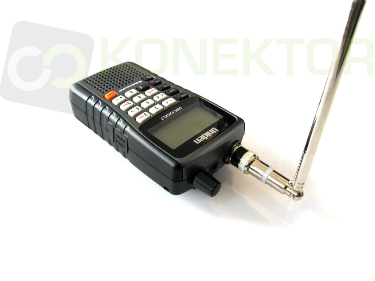 Skaner UNIDEN UBC75XLT + antena teleskopowa 60cm Nagoya NA-707 BNC (CB radio, pasmo lotnicze, UHF, VHF) UBC 75 XLT