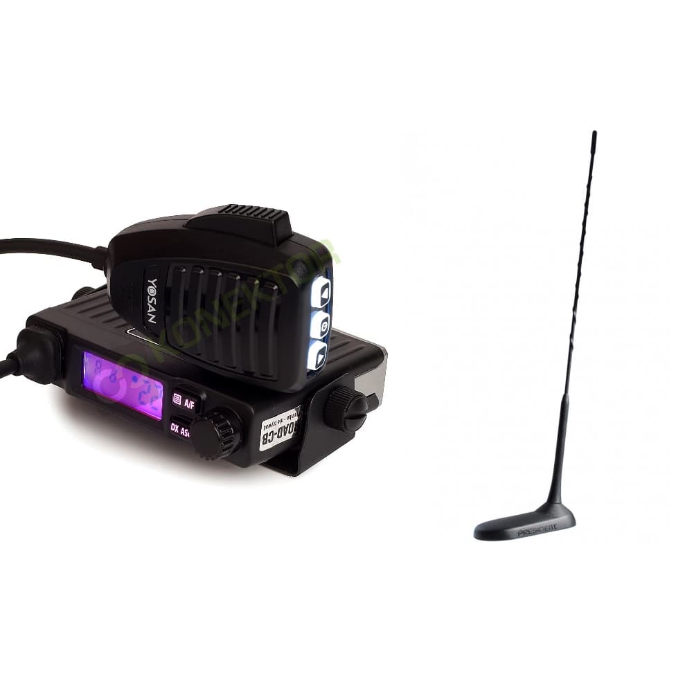 Yosan MICRO V2 + President Virginia antena 50cm dyskretny zestaw CB radio