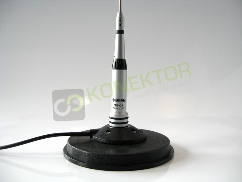 SIRIO SG-CB 1000 (SGCB1000) + SIRIO MAG 145 PL Antena CB magnesowa 100cm kabel 3,60m