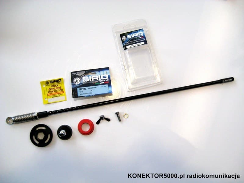 SIRIO T-3 27 (T3 27) wersja z adapterem PL, antena CB helikalna DV/PL, bez okablowania