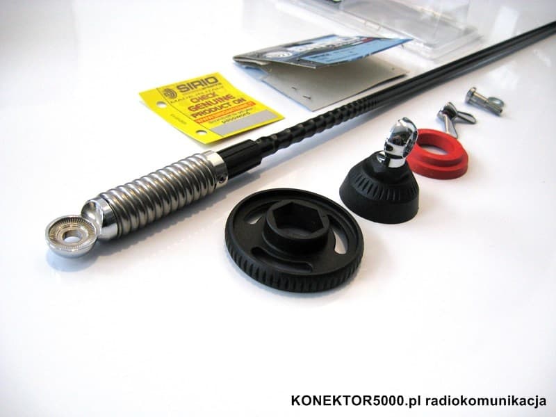 SIRIO T-3 27 (T3 27) wersja z adapterem PL, antena CB helikalna DV/PL, bez okablowania