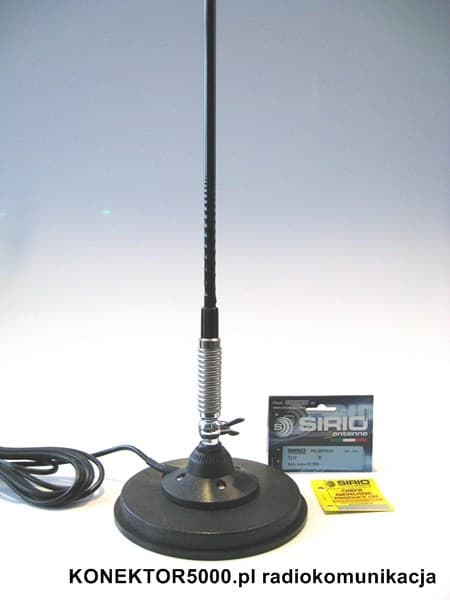 SIRIO T-3 27 (T3 27) wersja z adapterem PL, antena CB helikalna DV/PL, bez okablowania