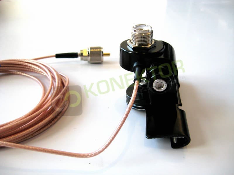 Nagoya RB-700 uchwyt bagażnikowy + okablowanie TFL-316 supercienki kabel 2.35mm długość 6m + wtyk UC-1 do radia