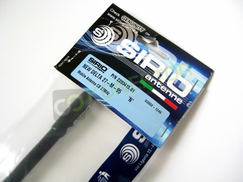 SIRIO DELTA 27 Antena CB helikalna montażowa (do montażu) 95cm kabel 4m + uchwyt KLAPOWY SF-40 (Delta27)